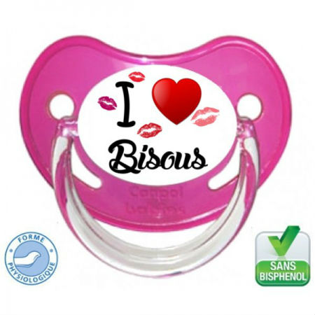 Tétine "I love les bisous"